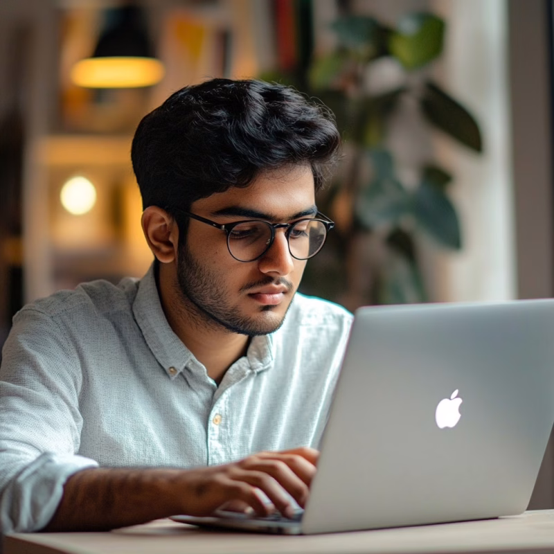 A person exploring CPA Australia jobs on his laptop.